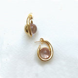 " BOUCLE GRANDE ECLIPSE " VERMEIL OR 18 CARATS-VENTE D'ARCHIVE