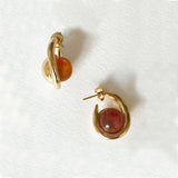 " BOUCLE GRANDE ECLIPSE " VERMEIL OR 18 CARATS-VENTE D'ARCHIVE