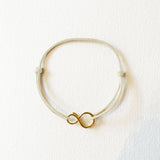 BRACELET CORDON MINI INFINI VERMEIL OR 18 CARATS