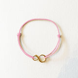 BRACELET CORDON MINI INFINI VERMEIL OR 18 CARATS