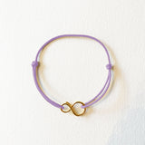 BRACELET CORDON MINI INFINI VERMEIL OR 18 CARATS
