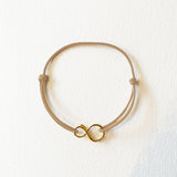 BRACELET CORDON MINI INFINI VERMEIL OR 18 CARATS