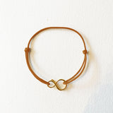 BRACELET CORDON MINI INFINI VERMEIL OR 18 CARATS