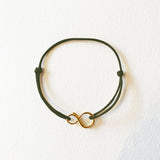 BRACELET CORDON MINI INFINI VERMEIL OR 18 CARATS