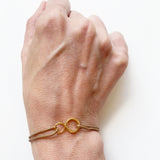 BRACELET CORDON MINI INFINI VERMEIL OR 18 CARATS
