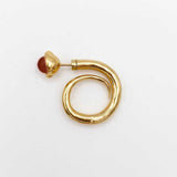 " COURBE GALACTIQUE " , LES CREOLES INVERSÉES EN VERMEIL OR 18 CARATS