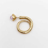 " COURBE GALACTIQUE " , LES CREOLES INVERSÉES EN VERMEIL OR 18 CARATS