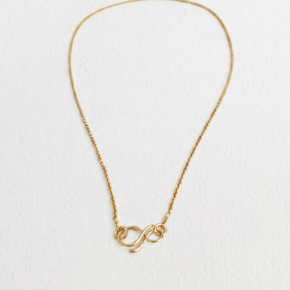 “MINI-INFINITE NECKLACE”-18K GOLD VERMEIL NECKLACE