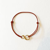 BRACELET CORDON MINI INFINI VERMEIL OR 18 CARATS