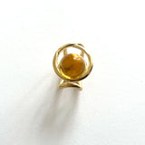 “ECLIPSE SIGNET RING” EMERALD VERMEIL 18 CARAT GOLD