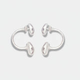 "CREOLE INVERSÉE DOUBLE COEUR" ARGENT 925 PASSIVÉ