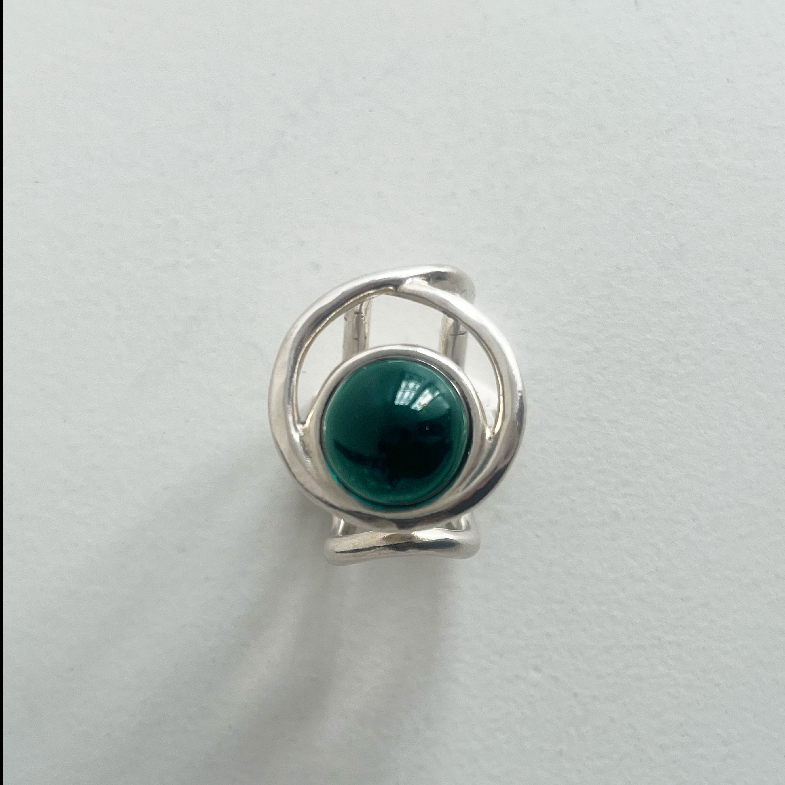 “ECLIPSE SIGNET RING” TRANSPARENT PASSIVATED 925 SILVER