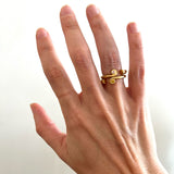 "EMBRASSER"VERMEIL OR 18 CARATS SERTIE DE PIERRES FINES
