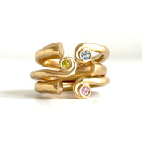 "EMBRASSER"VERMEIL OR 18 CARATS SERTIE DE PIERRES FINES