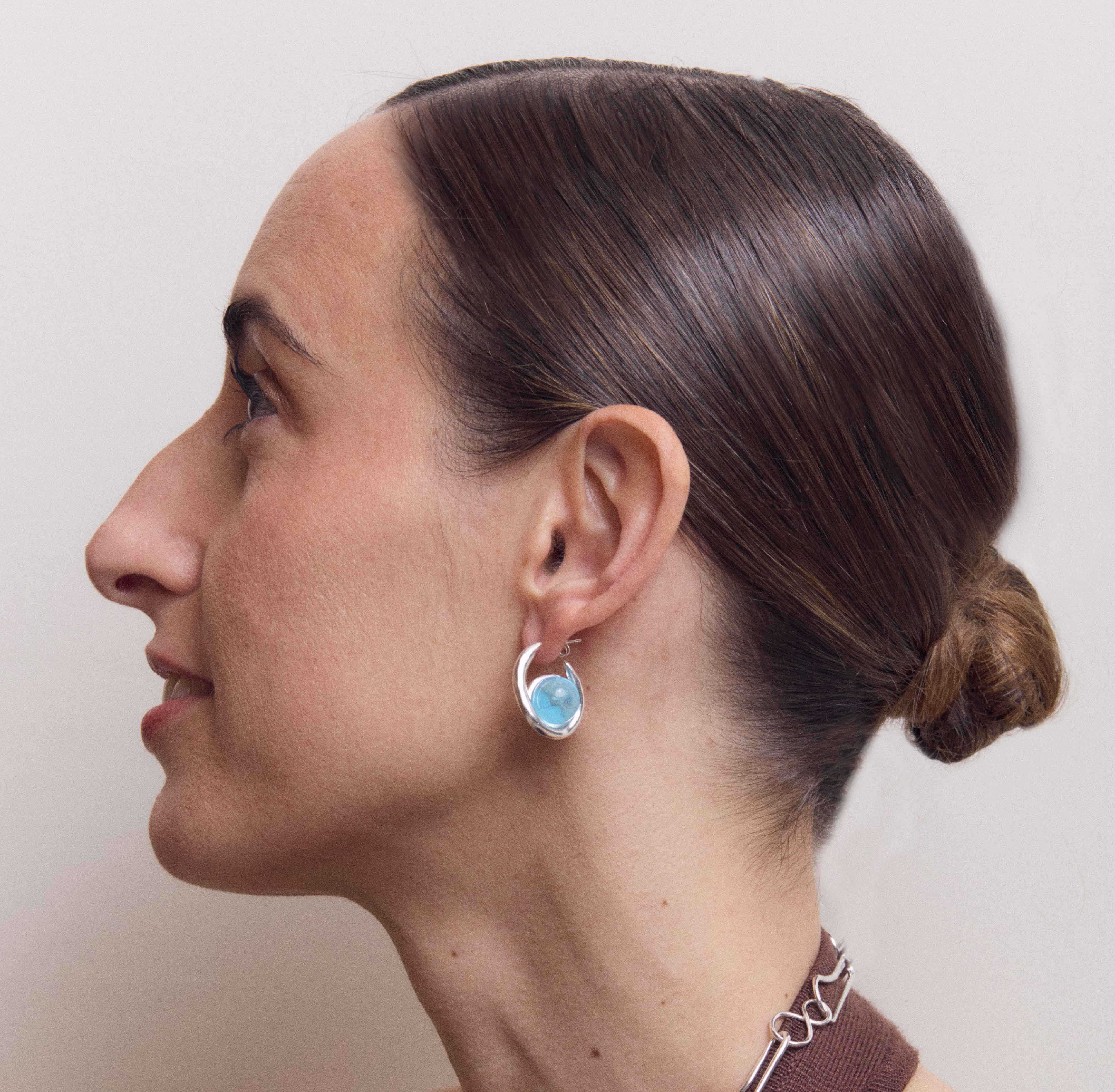 " LES BOUCLES GRANDE ECLIPSE " ARGENT 925 PASSIVÉ, capsule GELATO