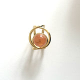 “ECLIPSE SIGNET RING” EMERALD VERMEIL 18 CARAT GOLD