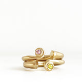 "EMBRASSER"VERMEIL OR 18 CARATS SERTIE DE PIERRES FINES