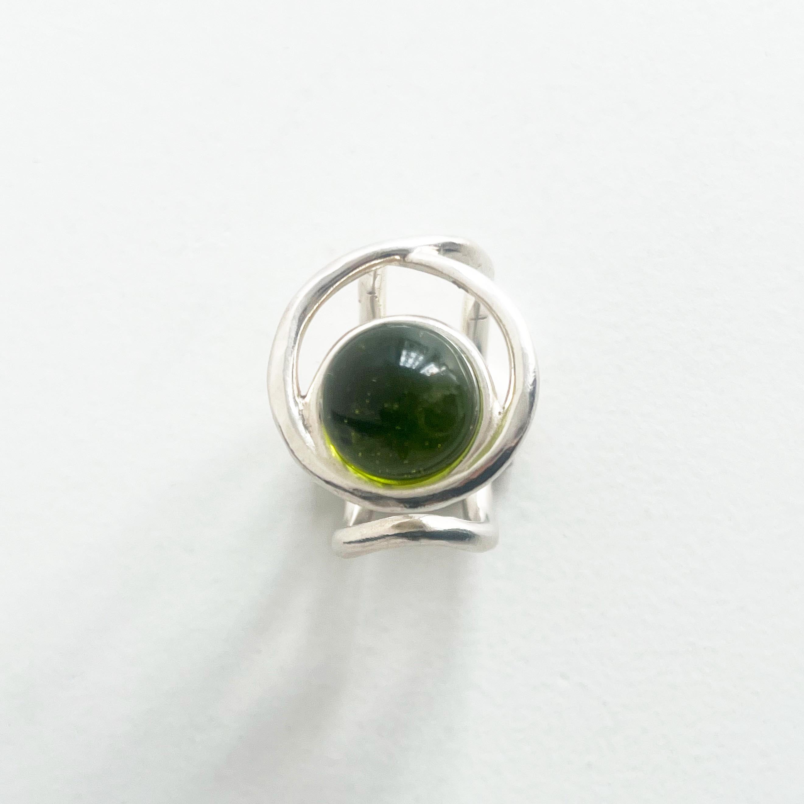 “ECLIPSE SIGNET RING” TRANSPARENT PASSIVATED 925 SILVER