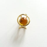 “ECLIPSE SIGNET RING” EMERALD VERMEIL 18 CARAT GOLD