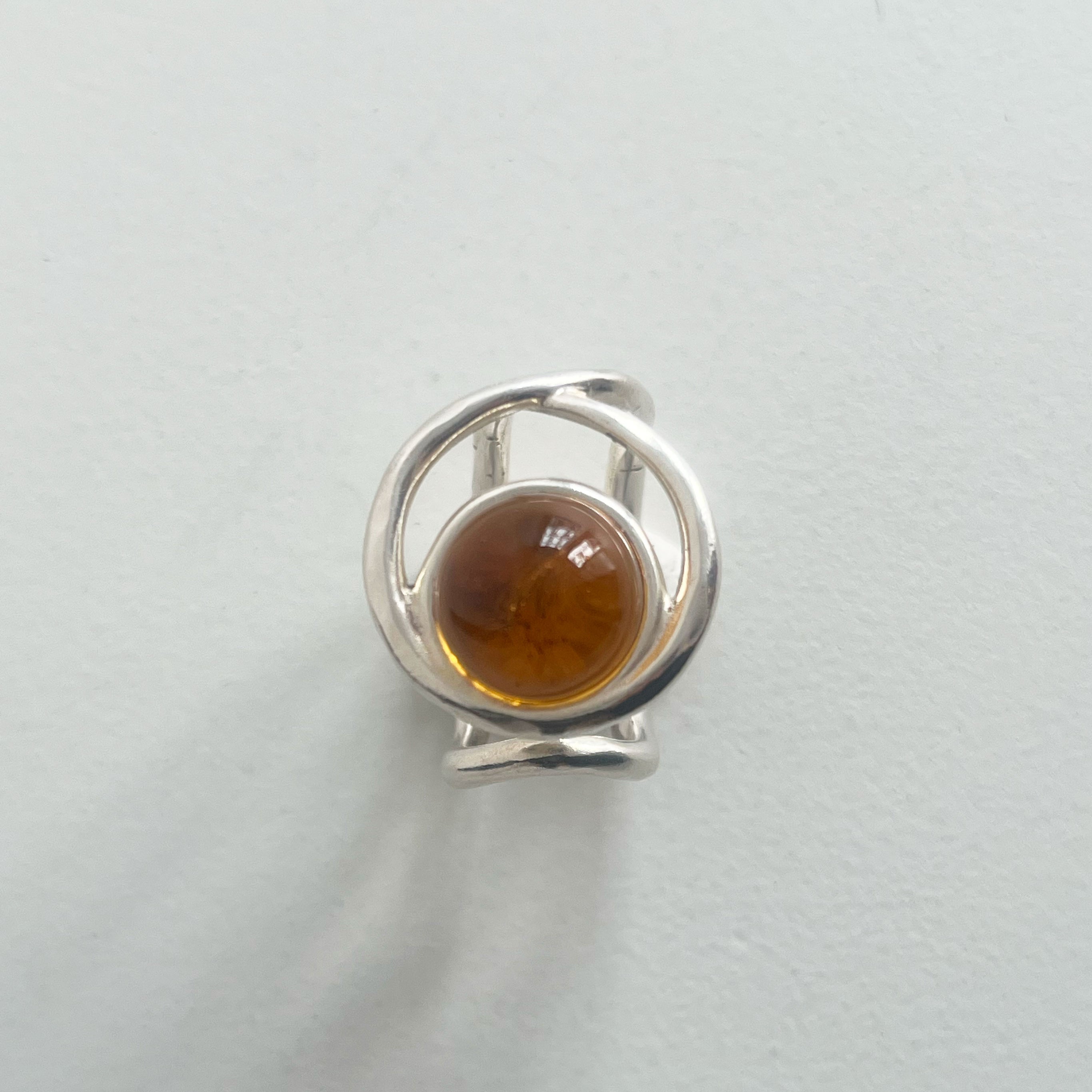 “ECLIPSE SIGNET RING” TRANSPARENT PASSIVATED 925 SILVER