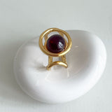 “ECLIPSE SIGNET RING” TOPAZ AND PALE BLUE VERMEIL 18 CARAT GOLD
