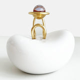 “ECLIPSE SIGNET RING” TOPAZ AND PALE BLUE VERMEIL 18 CARAT GOLD