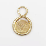 18 CARAT GOLD VERMEIL BULL PENDANT