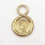 PENDENTIF VERSEAU VERMEIL OR 18 CARATS