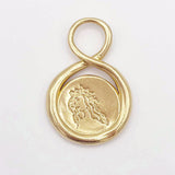VIRGIN PENDANT IN 18 CARAT GOLD VERMEIL