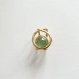 “ECLIPSE SIGNET RING” EMERALD VERMEIL 18 CARAT GOLD
