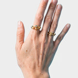 "EMBRASSER"VERMEIL OR 18 CARATS SERTIE DE PIERRES FINES