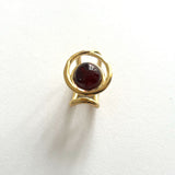 “ECLIPSE SIGNET RING” EMERALD VERMEIL 18 CARAT GOLD