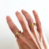"EMBRASSER"VERMEIL OR 18 CARATS SERTIE DE PIERRES FINES