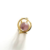 “ECLIPSE SIGNET RING” EMERALD VERMEIL 18 CARAT GOLD