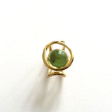 “ECLIPSE SIGNET RING” EMERALD VERMEIL 18 CARAT GOLD