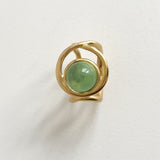 “ECLIPSE SIGNET RING” EMERALD VERMEIL 18 CARAT GOLD